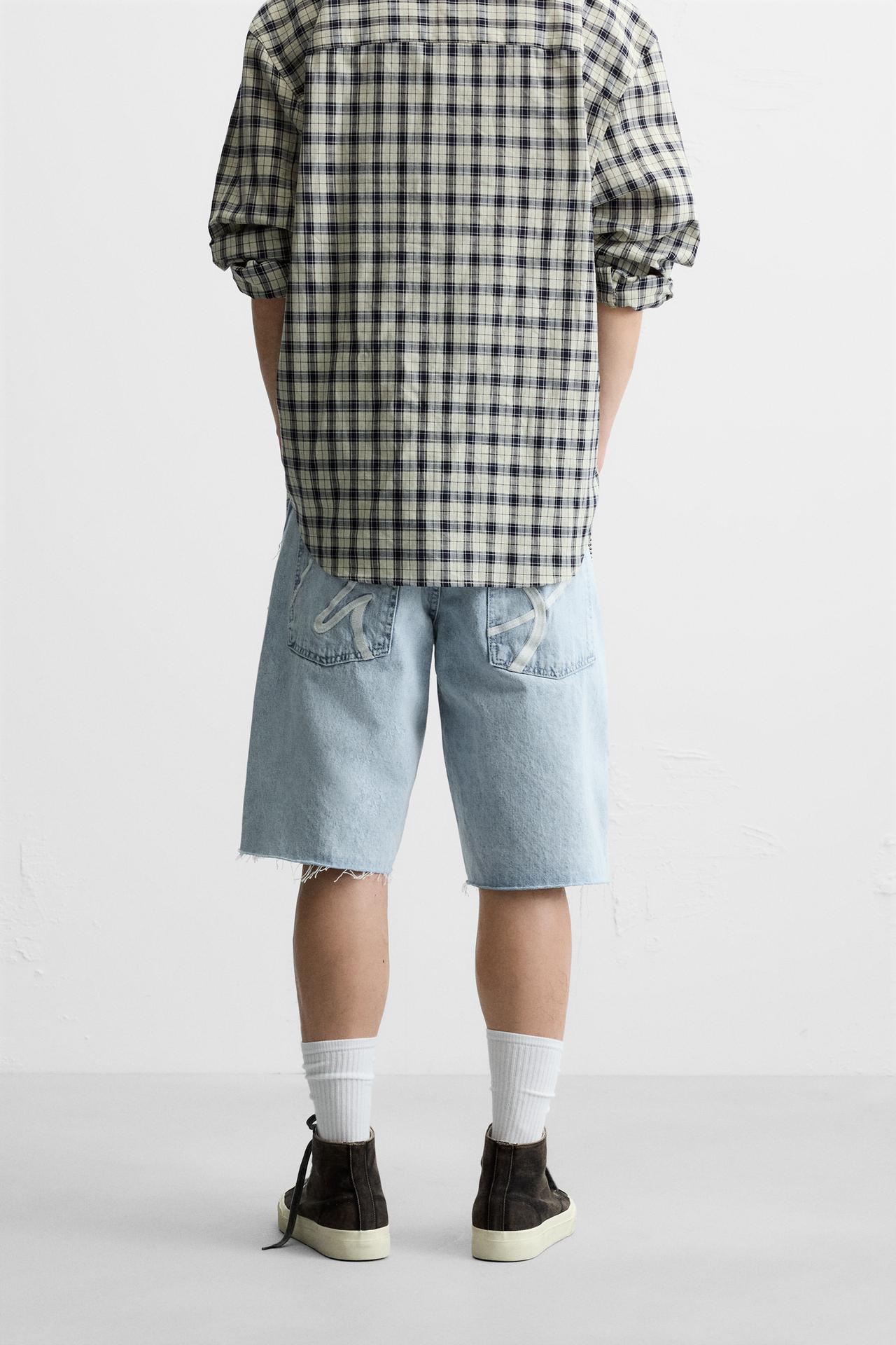 LOOSE-FIT DENIM BERMUDA SHORTS - KANDRA