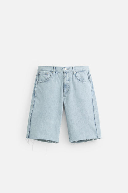 LOOSE-FIT DENIM BERMUDA SHORTS - KANDRA
