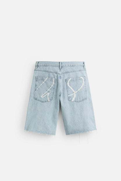 LOOSE-FIT DENIM BERMUDA SHORTS - KANDRA
