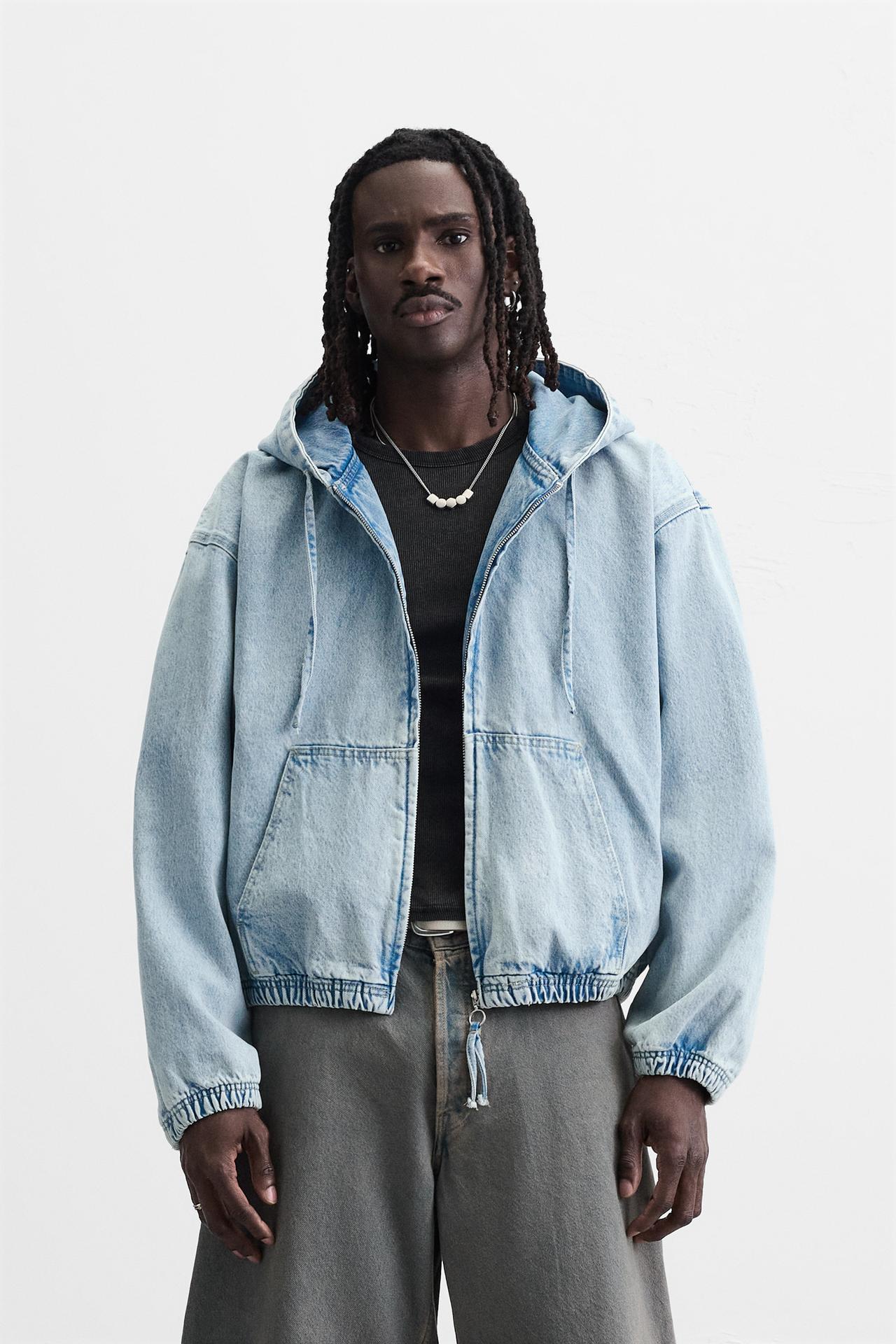 HOODED DENIM JACKET - KANDRA