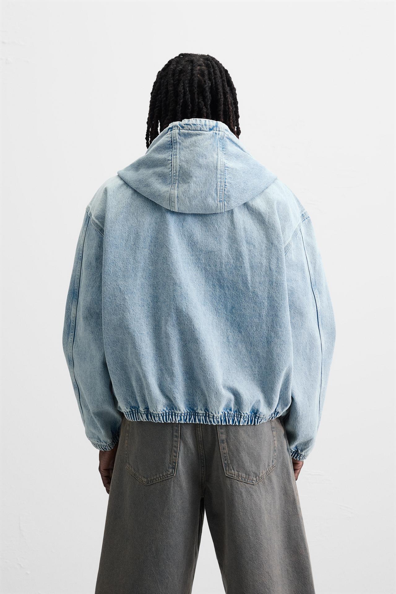 HOODED DENIM JACKET - KANDRA