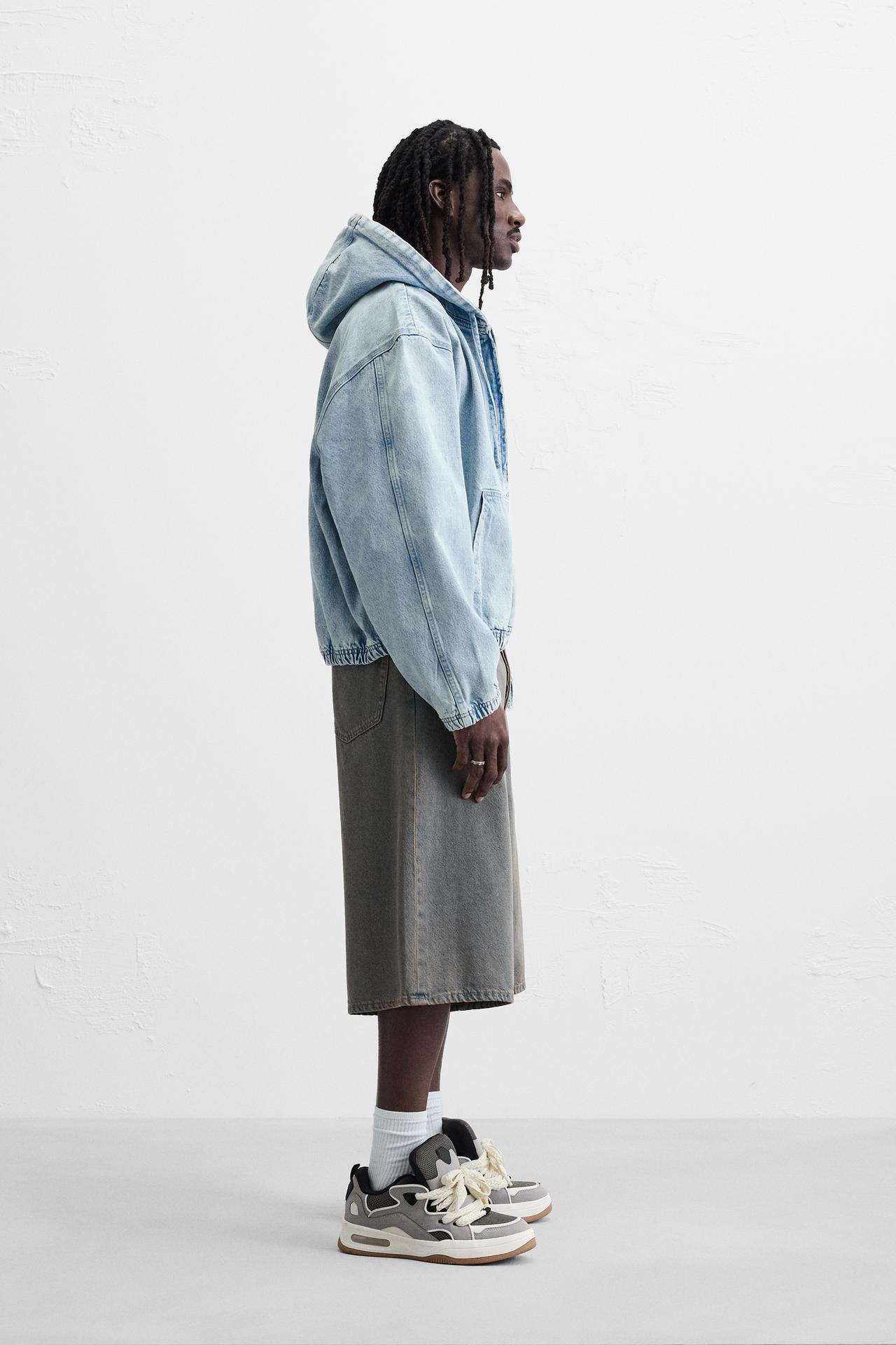 HOODED DENIM JACKET - KANDRA