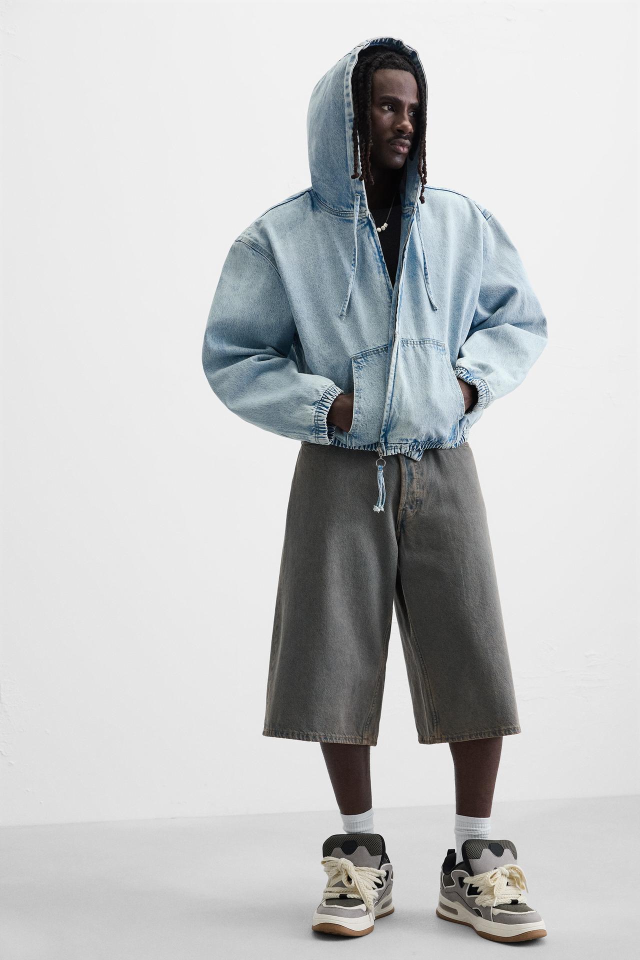 HOODED DENIM JACKET - KANDRA