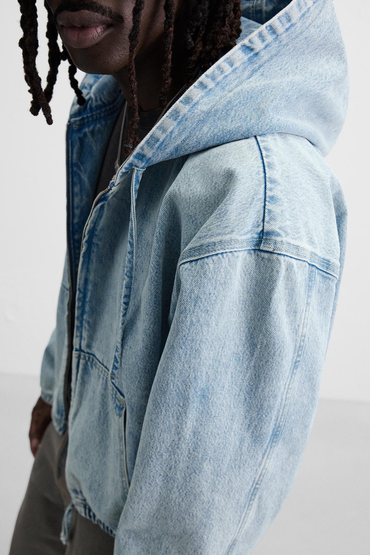 HOODED DENIM JACKET - KANDRA