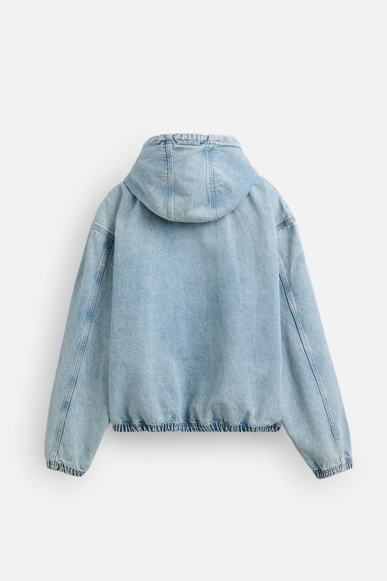 HOODED DENIM JACKET - KANDRA