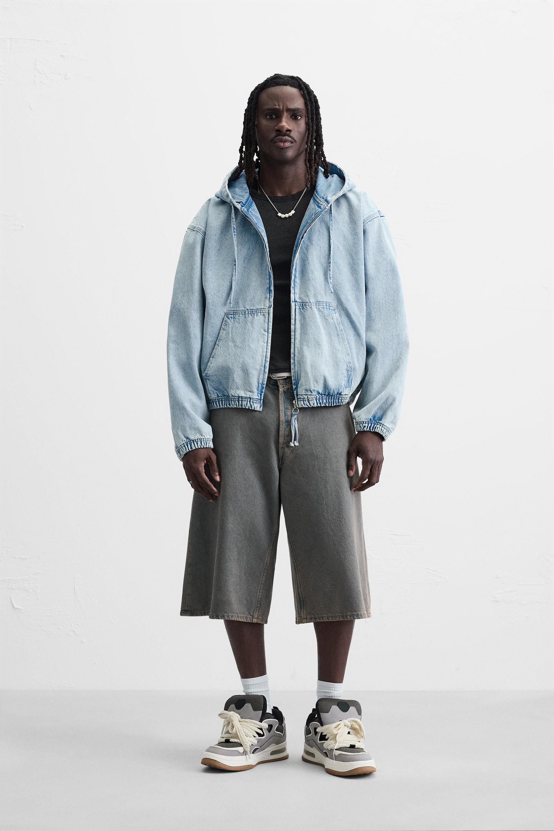 HOODED DENIM JACKET - KANDRA