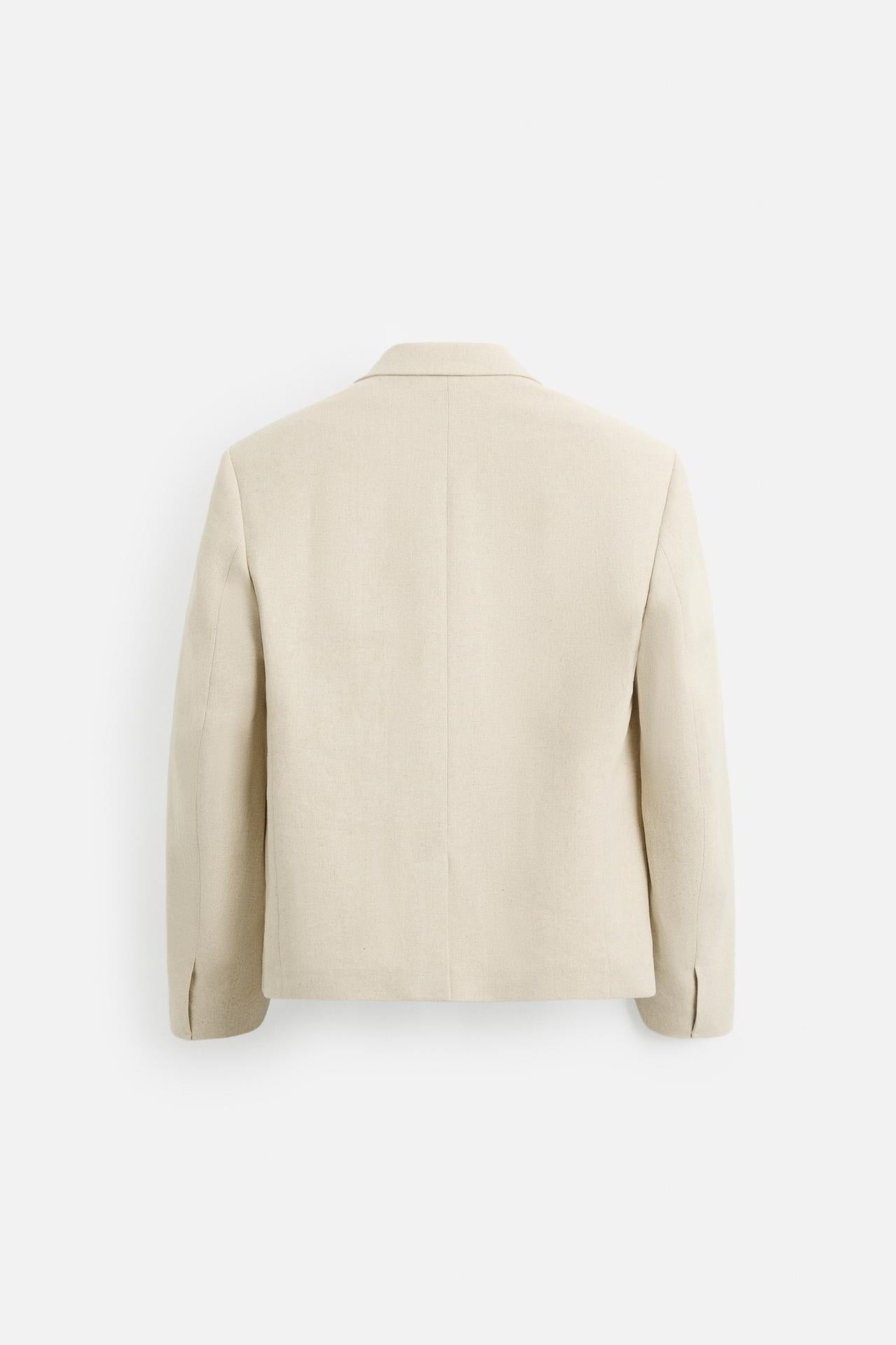 DOUBLE-BREASTED LINEN SUIT JACKET - KANDRA
